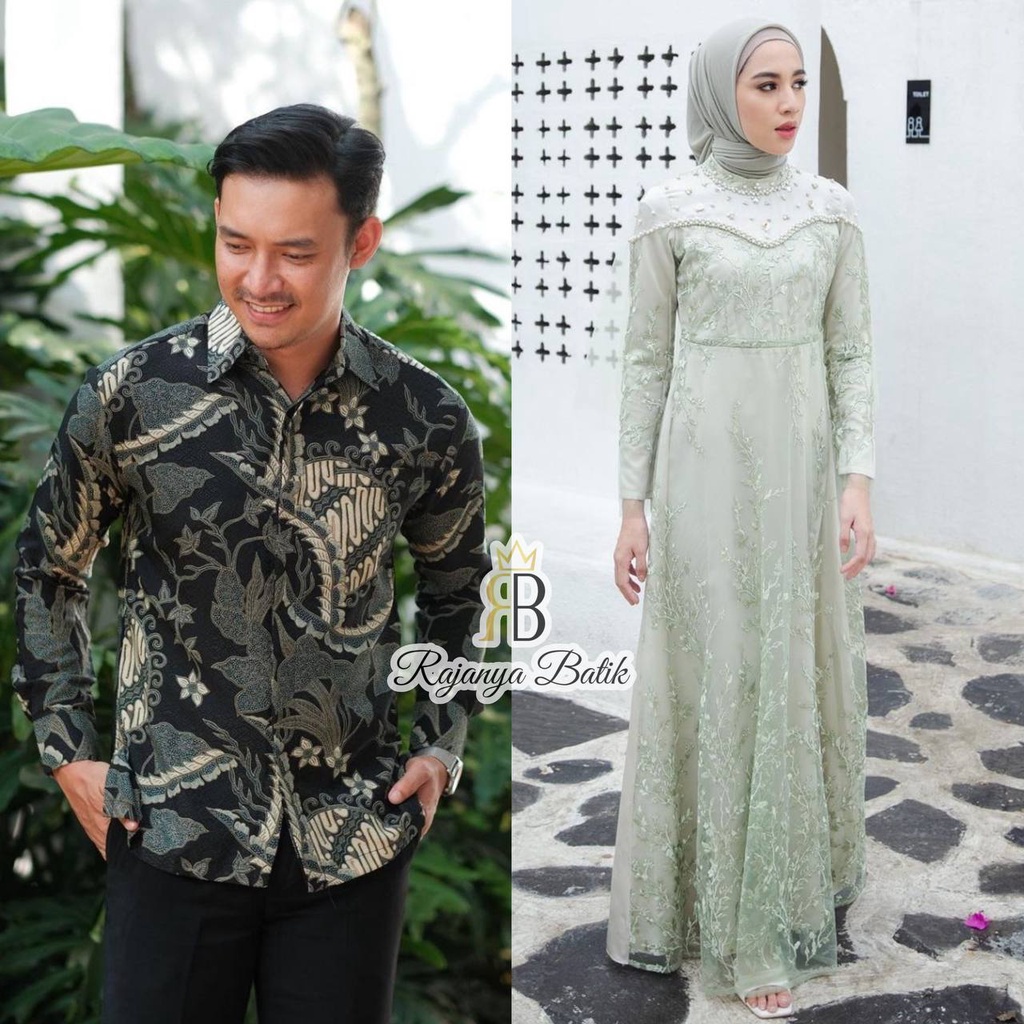 Sett Couple Dress Modern Namira Modern Gamis Terbaru Baju Muslim Kondangan Set Dres Brokat Brukat Pa