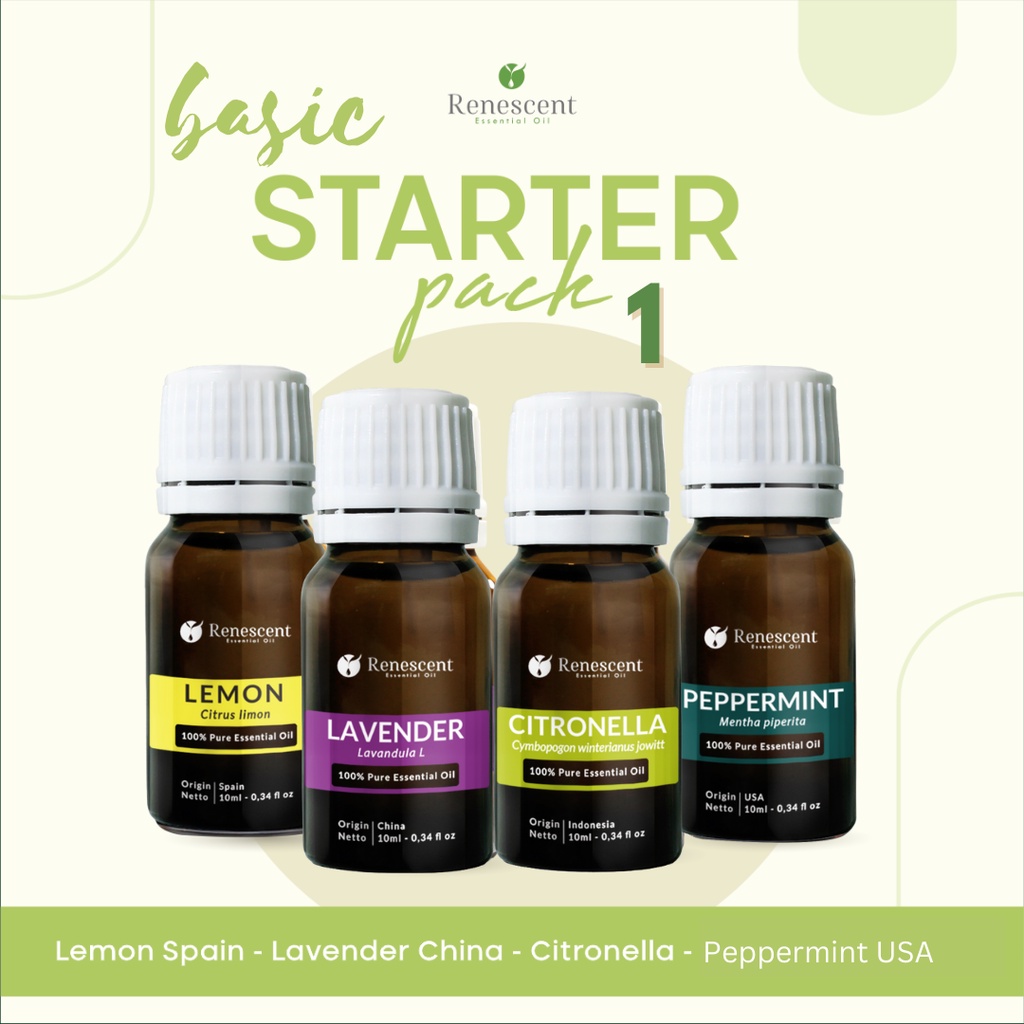 Renescent Starter Pack 10ml Minyak Essensial Aroma Segar