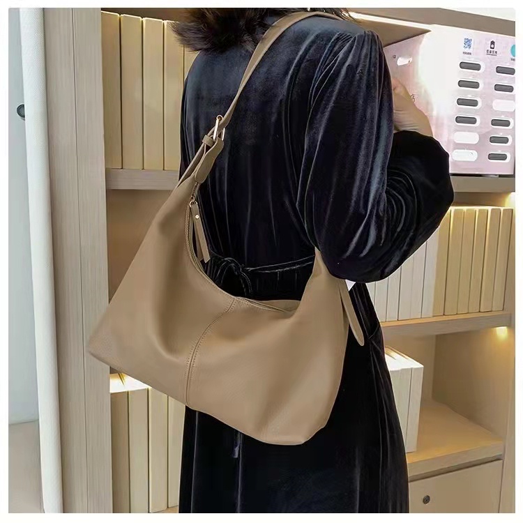 BJ64936 - BLACK/BROWN/KHAKI - TAS TOTE SHOULDERBAG SLEMPANG WANITA FASHION IMPORT MODIS ELEGAN TERMURAH TERLARIS TERBARU BAGSTORE JAKARTA TAS BATAM ZC4936