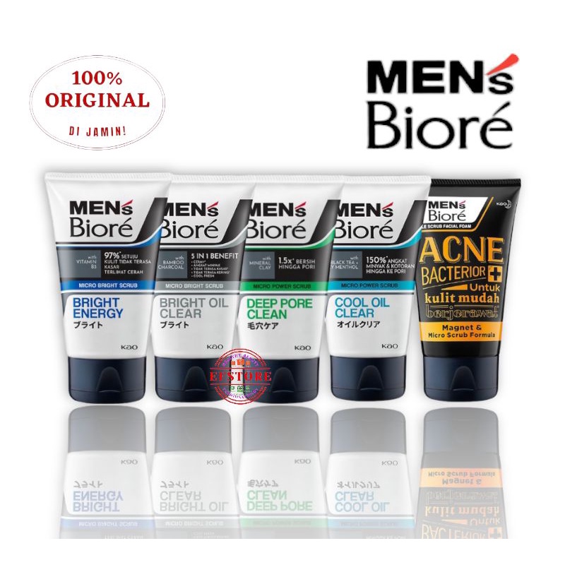 BIORE Mens Facial Foam 100ml - Sabun Wajah Pria