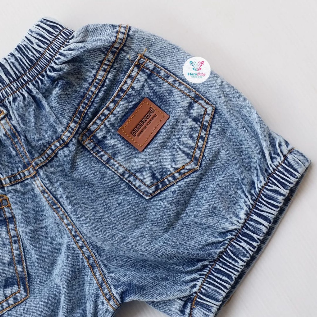 Plazababyku CELANA BAYI Celana Jeans Anak Bayi Keren Kekinian 0-18 Bulan