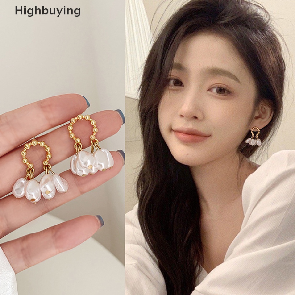 Hbid 1pasang Kepribadian Fashion Baroque Pearl Pendant Earrings Perhiasan Hadiah Pesta Untuk Wanita Glory