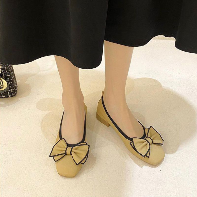 Sepatu Flat Wanita 0237650 Sepatu Wanita Import PIT Formal Kasual Pita Slip On
