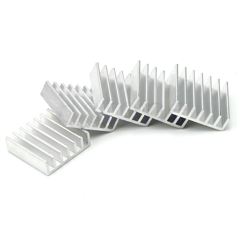 Bt 5pcs Kualitas Tinggi 14x14x6mm Aluminium Heat Sink Untuk LED Power Memory Chip IC DIY