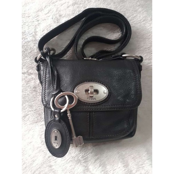tas fossil maddox turnlock black preloved