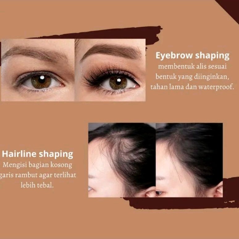 Ibcccndc Eyebrow Powder Cetakan Alis Instan Eyebrow Stamp Alis Stempel Alis Bedak Alis Waterproof dengan 10 Model Cetakan Alis