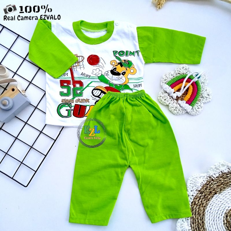 Set Baju bayi kaos oblong / setelan baju bayi laki-laki gambar hewan