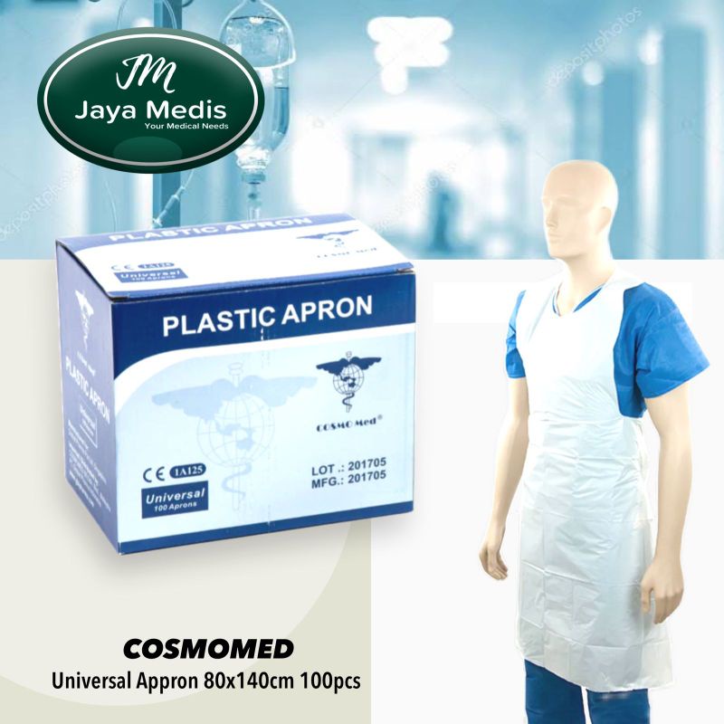 COSMOMED PLASTIK APRON ISI 10 PCS