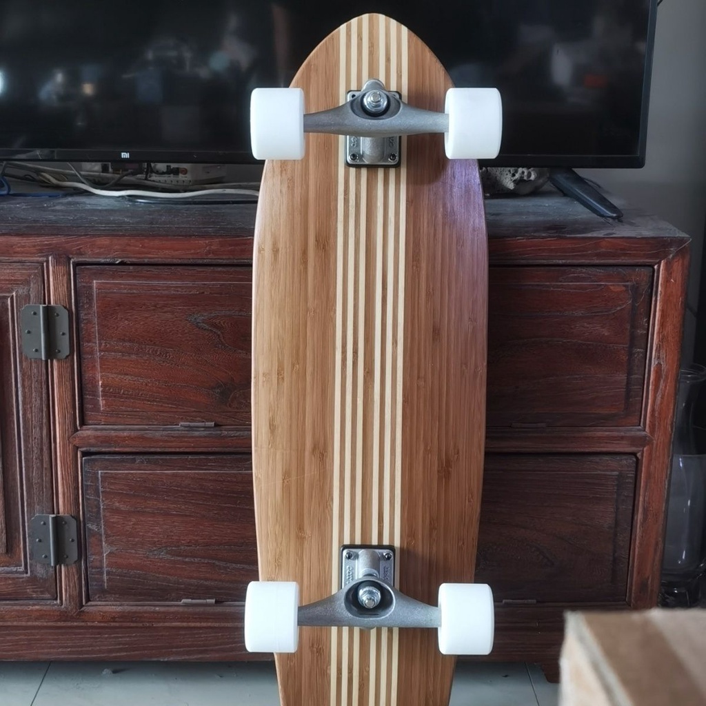 Papan Surfing Bambu Darat Profesional 32/33inch Deep Foot Socket Surfing