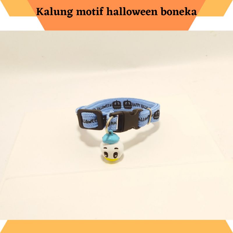 Kalung kucing motif halloween boneka / kalung aksessoris hewan / kalung anjing kucing