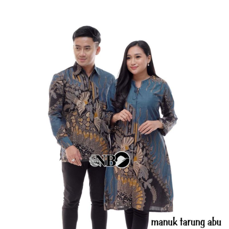 ￼Maura Couple - Sania Ruffle Batik Couple Ori Ndoro Jowi DNT Garansi Termurah Shopee -