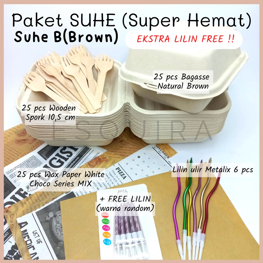 (25 Pcs) Paket  Korean Bento Cake SUPER HEMAT / Paket A / Paket B