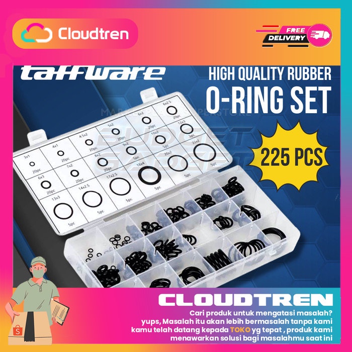 

Karet Rubber O Ring Seal Tightening 225 PCS Ukuran Variasi - 225
