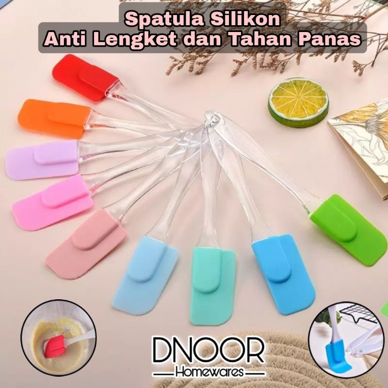 Spatula Silikon Anti Lengket Tahan Panas / Sutil Alat Aduk Adonan Kue Karet