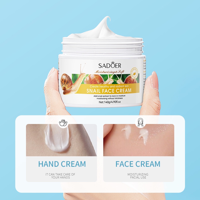 SADOER Skin Barrier Repair Snail Moisturizer Cream 50g Pelembab Wajah Cream Pemutih Wajah Day Cream Night Cream Moisturizer