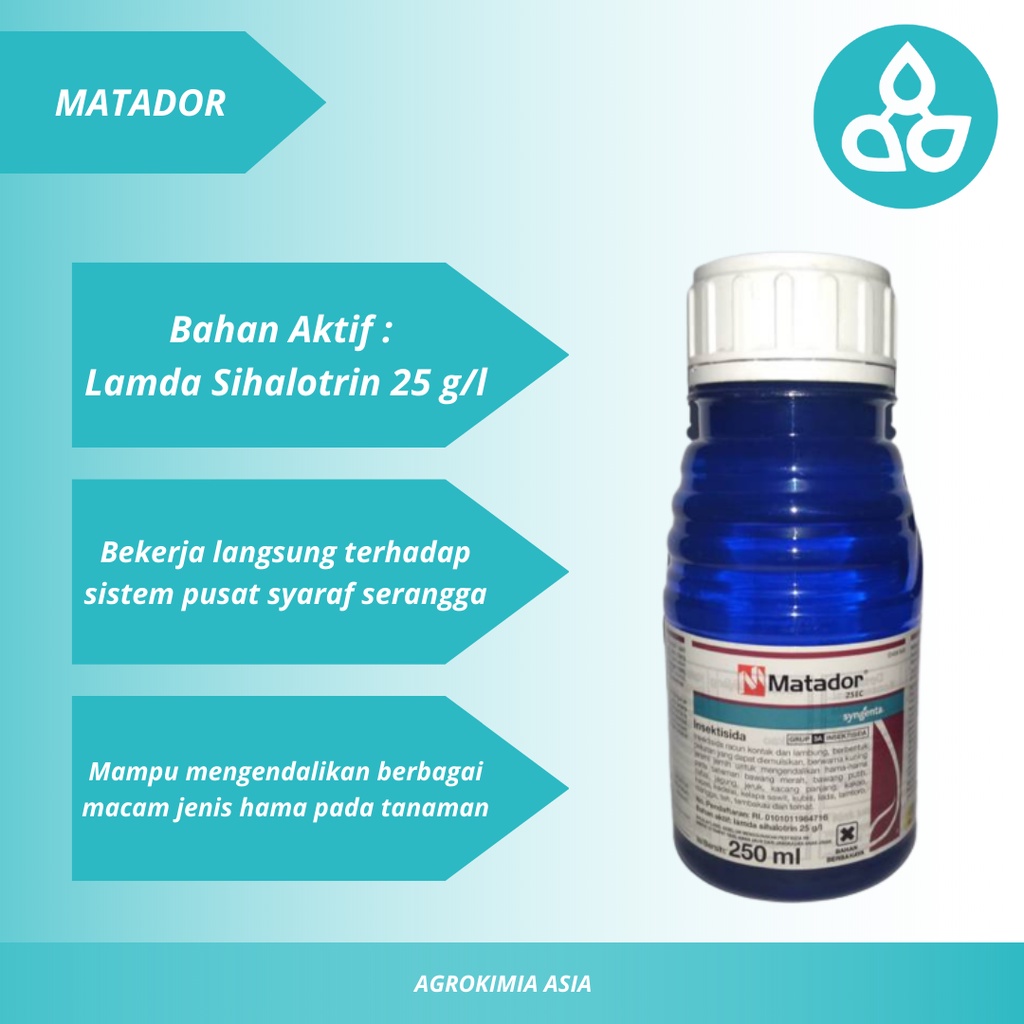 MATADOR 25 EC Insektisida Pembasmi Hama Ulat Tanaman 250 ML