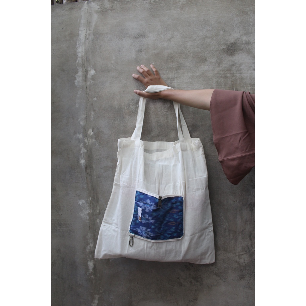 Tas Belanja Lipat - Folded Shoping Bag -  tas belanja lipat, tas belanja kain, tas belanja lipat bes