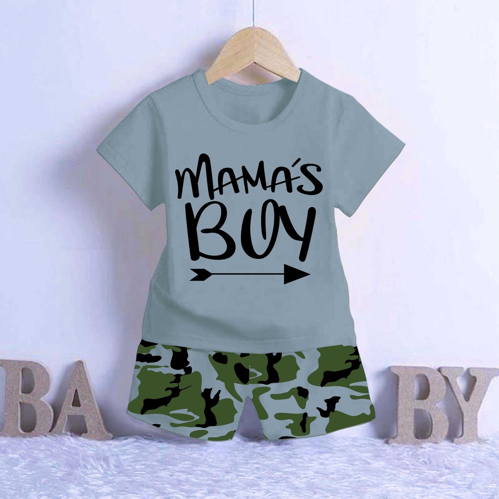 ODOM SETELAN ANAK LAKI LAKI / BAJU ANAK COWOK TERBARU UMUR 1-4 TAHUN-PE.MAMAS BOY/ABU.M