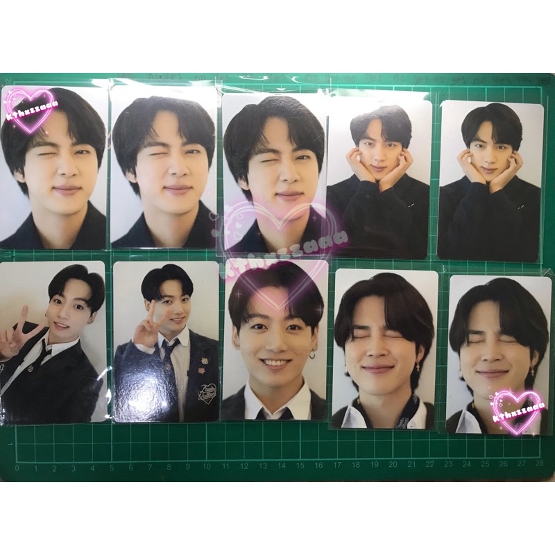 [OFFICIAL] Photocard kpop BTS jimin merem Jin wink Jungkook