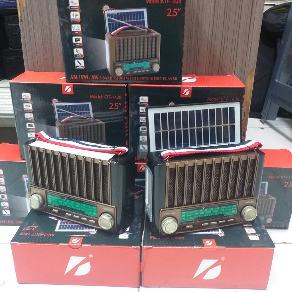 Speaker Radio Senter Solar Panel KTF-1428