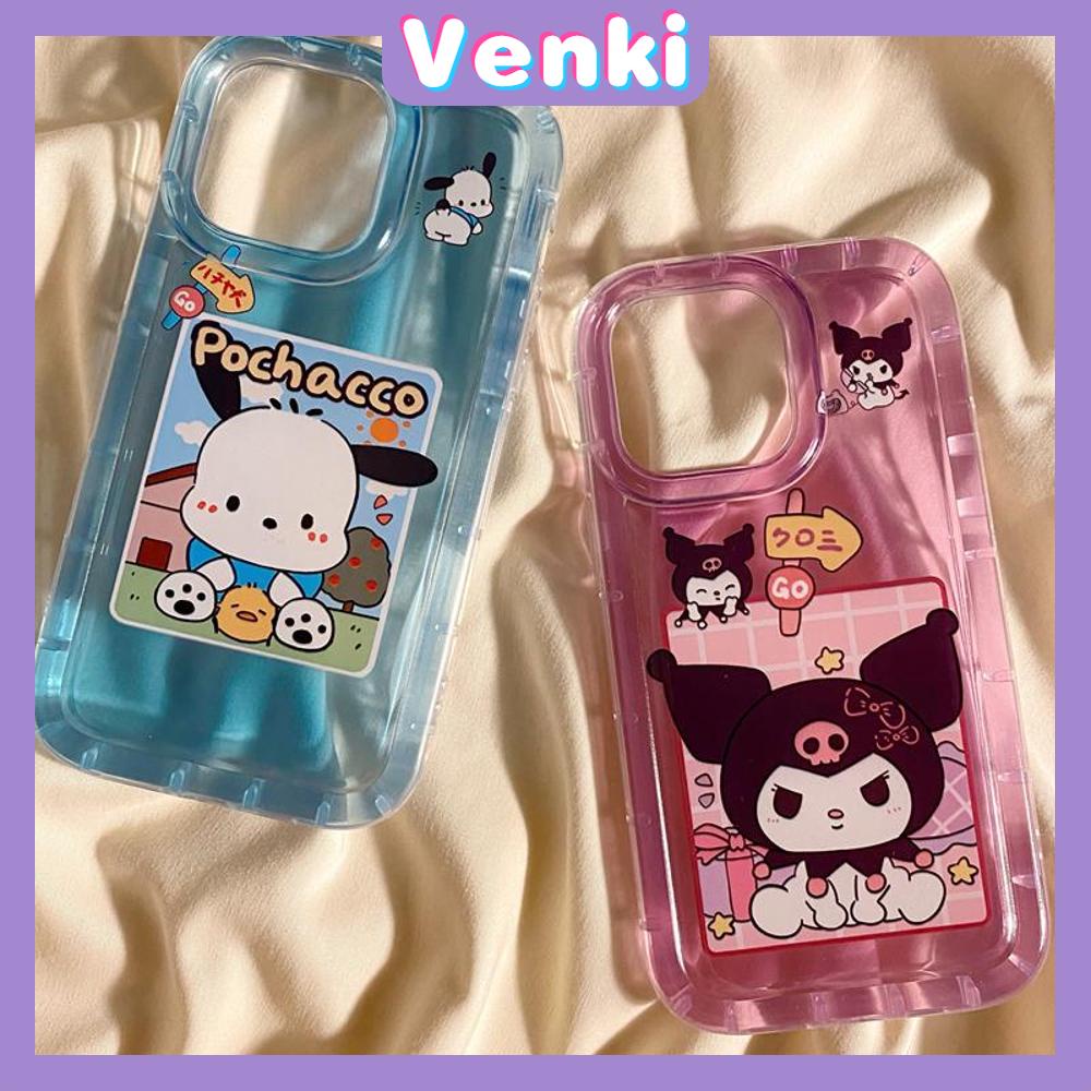 Case For iPhone 14 Pro Max TPU Soft Jelly Airbag Case Pink Blue Cute Cartoon Clear Case Camera Protection Shockproof For iPhone 14 13 12 11 Plus Pro Max 7 Plus X XR