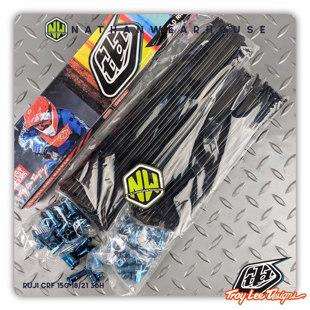 Jari Jari Ruji Spoke Nipple CRF 150 36H 18 21 Black Blue Gold Red TLD