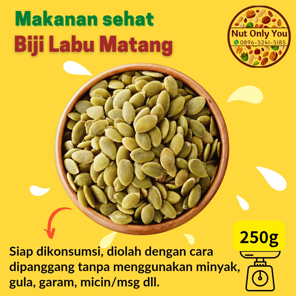 

Biji Labu Panggang Oven Roasted Pumpkin Seed Rasa Plain Original 250 gram
