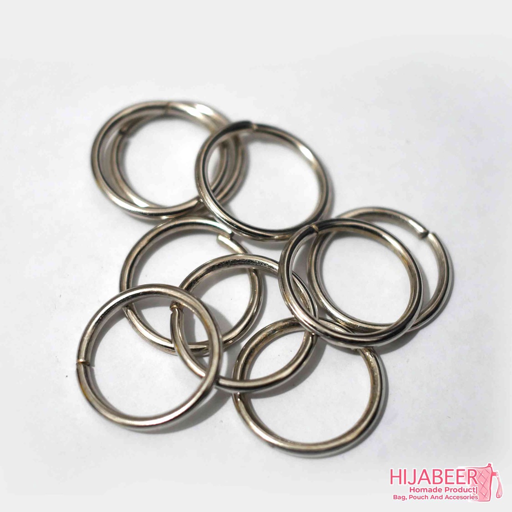 Ring O Bulat Nikel 4 cm Tebal Aksesoris Tas Ring Bulat Tebal /10pcs