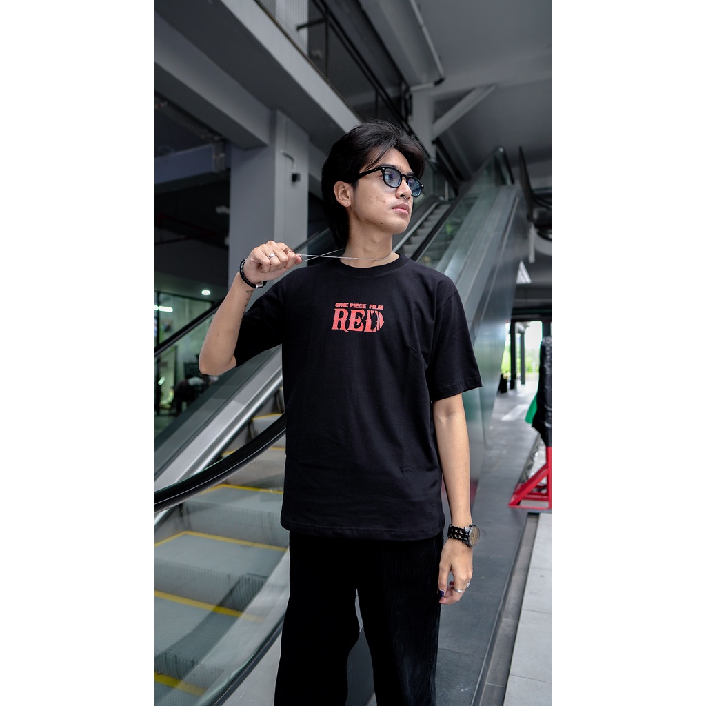 T-SHIRT | KAOS OVERSIZE | FILM  RED | SHANK | LUFFY | ONE PIECE | OVERLIMIT