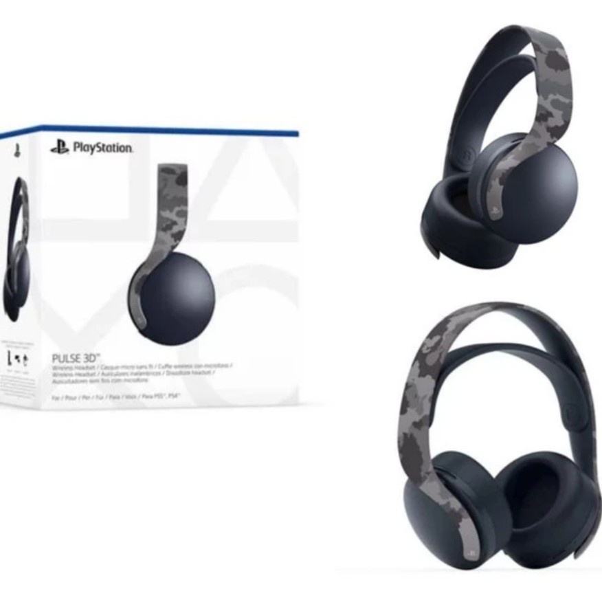 PS5 PS4 PULSE 3D Wireless Headset Grey Camouflage