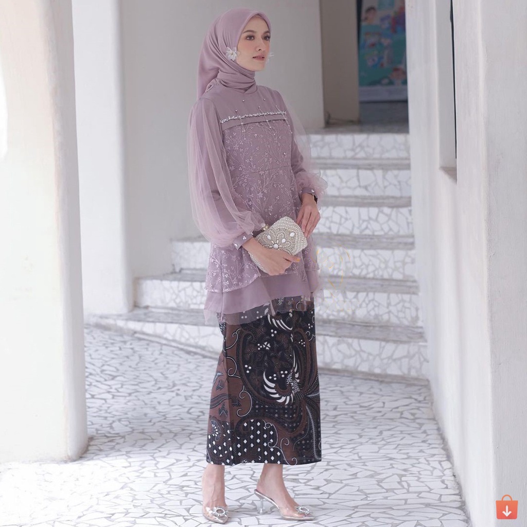 {NEW ARIVAL} Maura Couple - Sania Ruffle Batik Couple Ori Ndoro Jowi DNT Garansi Termurah Shopee - Couple Kebaya Kondangan - Couple Kebaya Pesta Outfit Kondangan Kekininan couple Amika