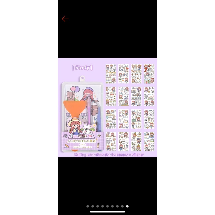ps Scrapbook Stiker Tool Set 19 pcs Scrap book stiker / Set Alat Stiker Tangan isi 19 pcs