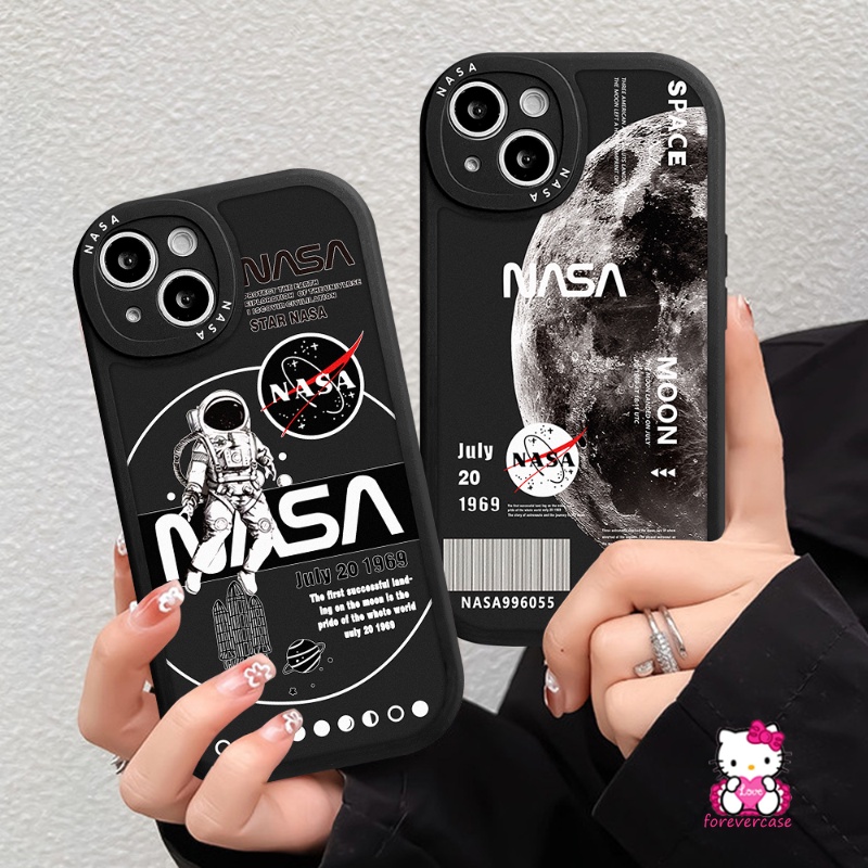 Trendy Brand NASA Kompatibel Untuk IPhone XR 12 11 13 14 Pro MAX 6 6s 7 8 Plus 14 Plus X XS MAX SE 2020fashion Astronot Lembut TPU Back Shockproof Cover