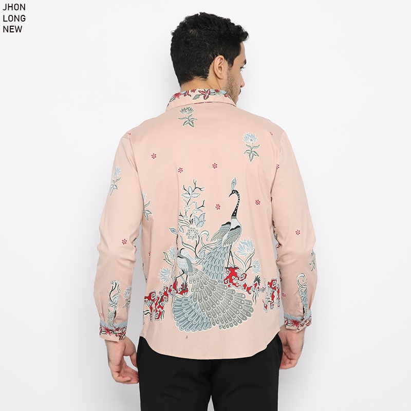 Evercloth Jhon Kemeja Pria Kemeja Batik Pria Atasan Couple Hem Sarimbit Seragam BBB