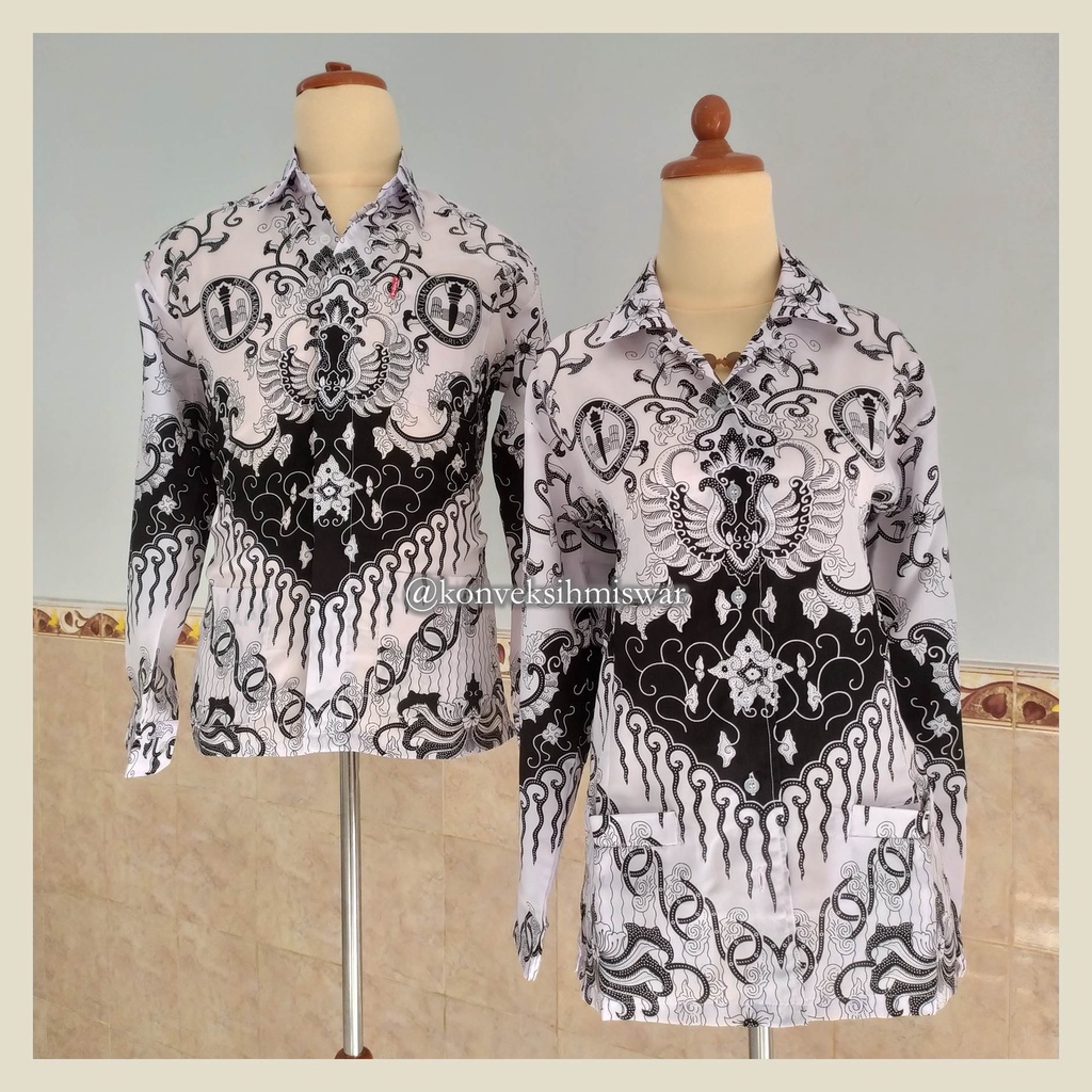 Batik PGRI Wanita & Pria ( Non Furing ) Terbaru 2023 ukuran S M L XL XXL XXXL  Atasan Baju Kemeja Bl