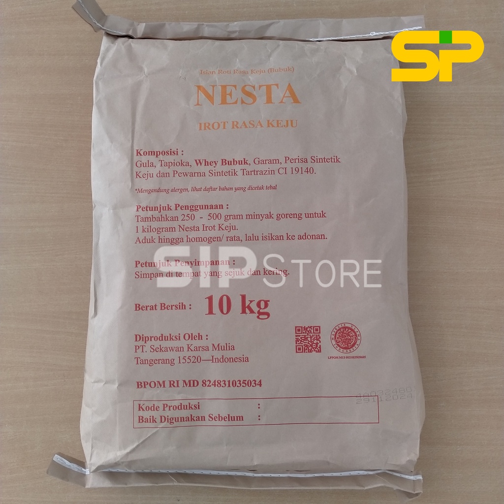 NESTA Irot Isian Roti Oil Based /  Isian Roti Rasa Cokelat / Isian Roti Rasa Keju 10kg