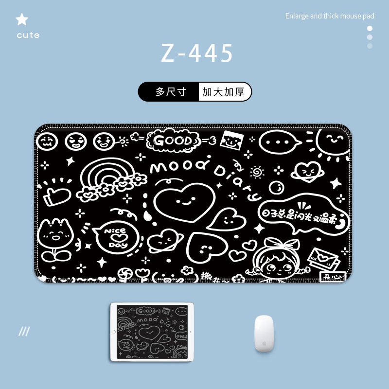 Graffiti Series Ukuran Besar Mouse Pad Kartun Art Laptop Keyboard Pad Anti-slip Seaming Desk Pad Oversized