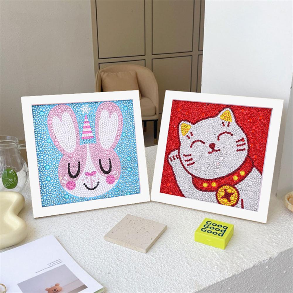 Timekey 18 * 18cm DIY Berlian Lukisan Kit Lucu Kartun Hewan Mosaik Gambar Kerajinan Seni Hobi Pixel Lukisan Xmas Tahun Baru Dekorasi Rumah H2T4