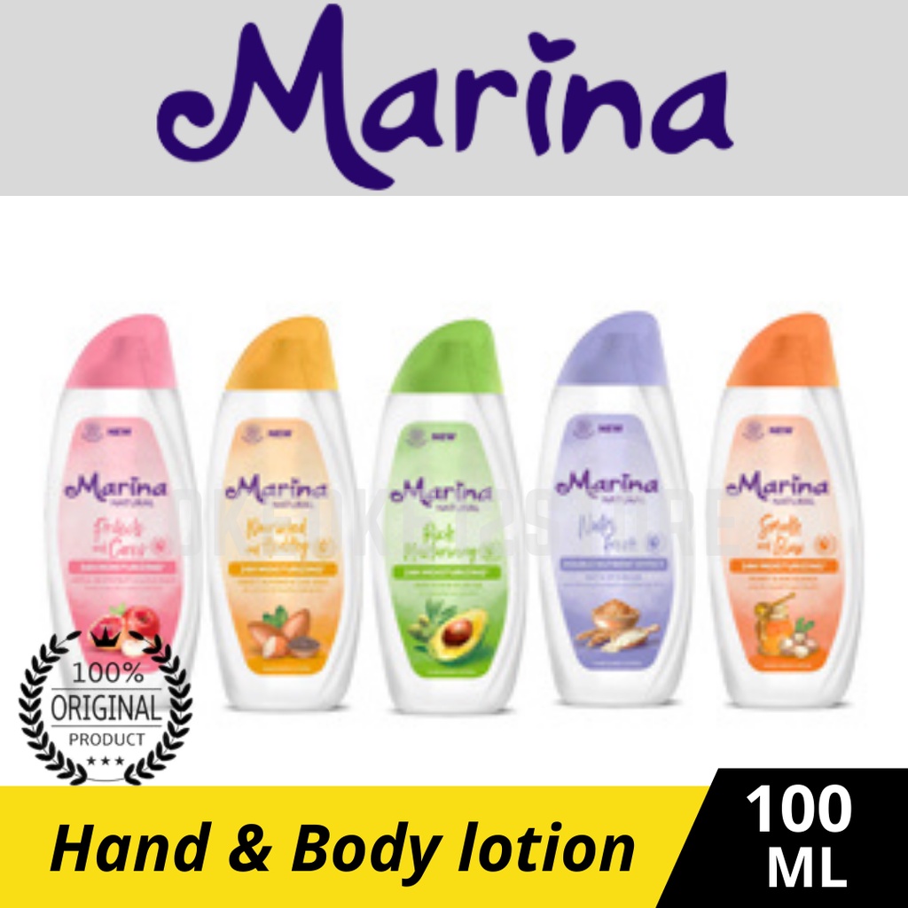 Marina Hand body Lotion  Natural 100ml all variant