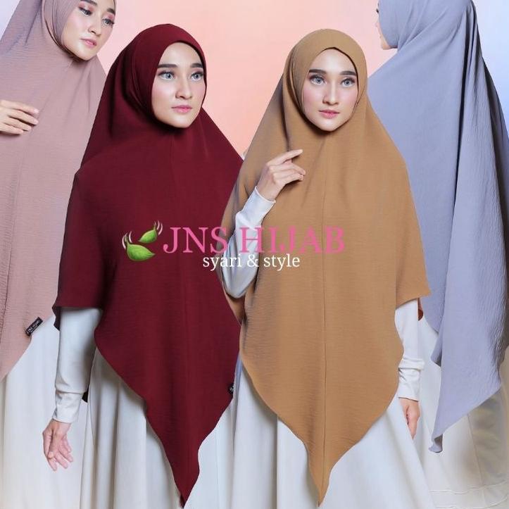 Baru 오빠 KHIMAR SHOPIA CRINKLE /HIJAB SYARI 1 LAPIS/ JILAB LV/KHIMAR /HIJAB CRINKLE AIRFLOW original 
