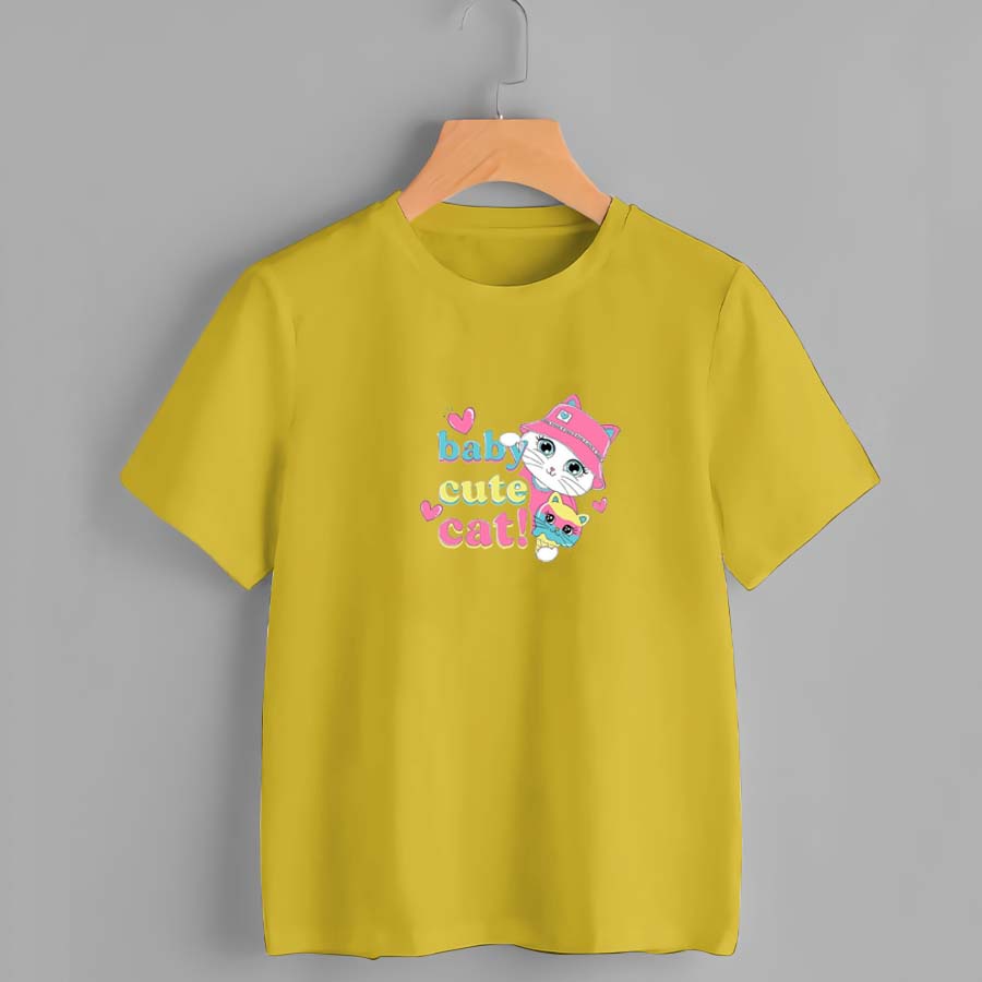 Baju Kaos Distro Anak Laki Laki Umur 1-10 Tahun - Baju Kaos Distro anak wanita motif BABY CUT CAT