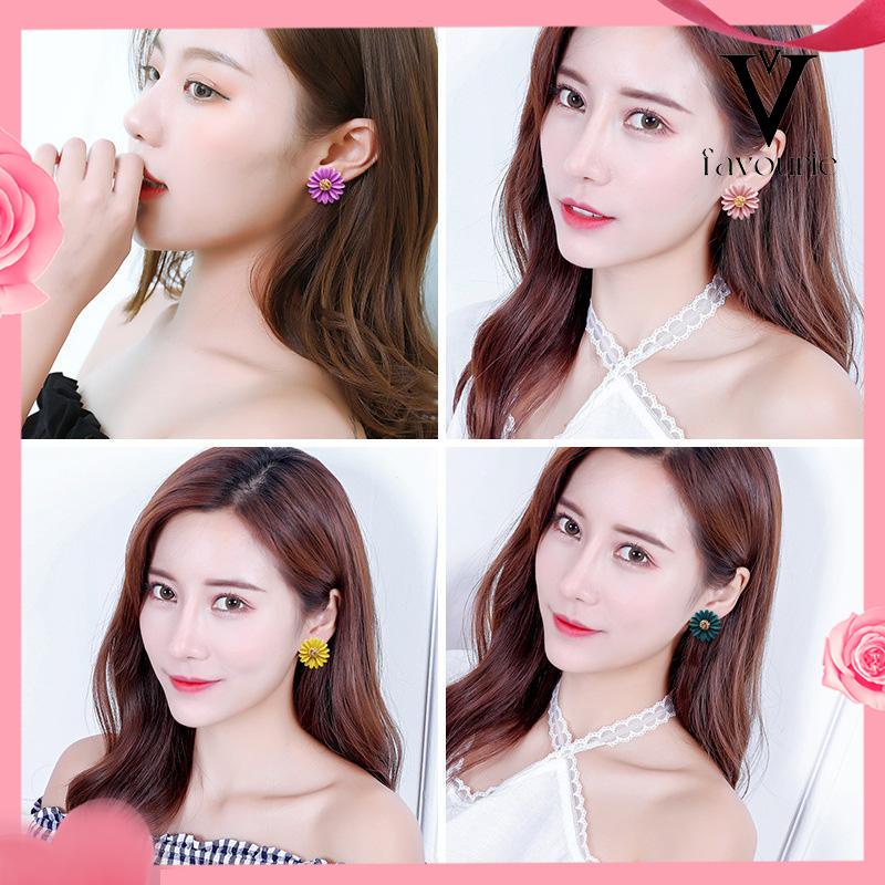 CODAnting Bunga Matahari Daisy Krisan Korea Fashion Sederhana Gaya Untuk Wanita-FA