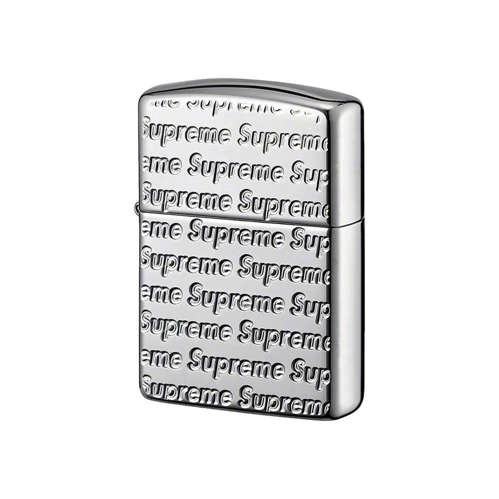 Spreme Repeat Engraved Zippo Silver 100% Original