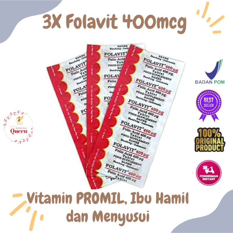 PAKET PROMIL EVER E 250 ISI 30 KAPSUL &amp; FOLAVIT 3 STRIP ISI 30 TABLET / PROMIL EVER E DAN FOLAVIT SELAMA 30HARI / PAKET PROMIL FOLAVIT 400MCG DAN EVER E 250IU