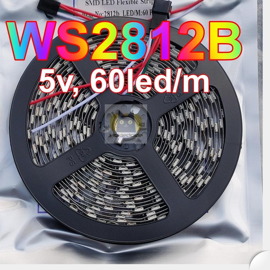 Super Promo❉☊ Led strip RGB WS2812b WS2812 5v 5m 60led/m ip20 indoor Led Rapat 44