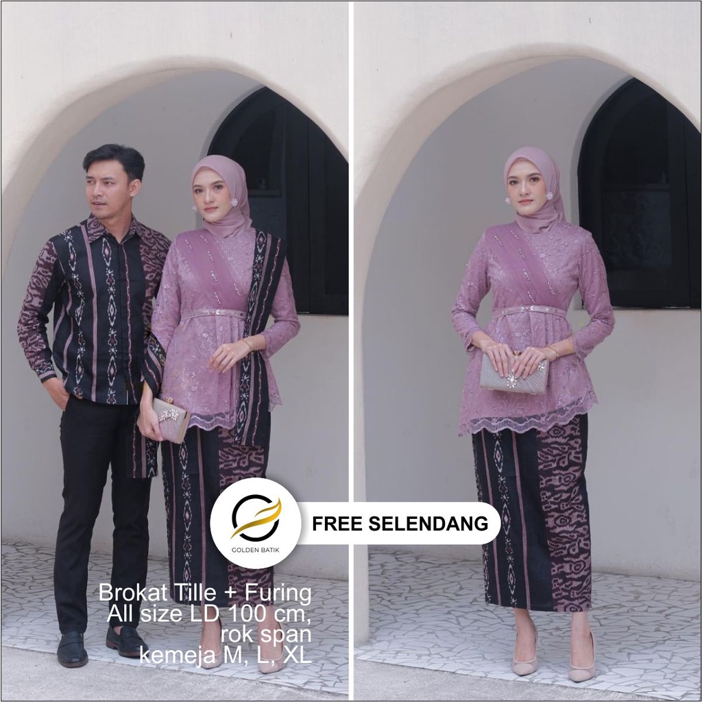 Batik Couple Kebaya Modern Kebaya Wisuda Lamaran Baju Tunangan Batik Brukat Terbaru Baju Couple Kond