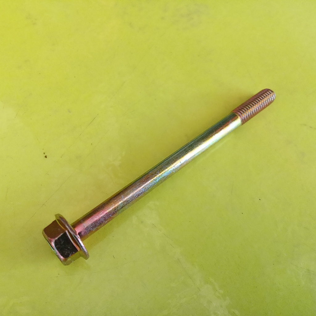 FLANGE BOLT KUNING M6 X 75 / BAUT 10 KUNCI 10 / BAUT TOPI M6 X 75 KUNING / FLANGE BOLT M6X75 KUNING 