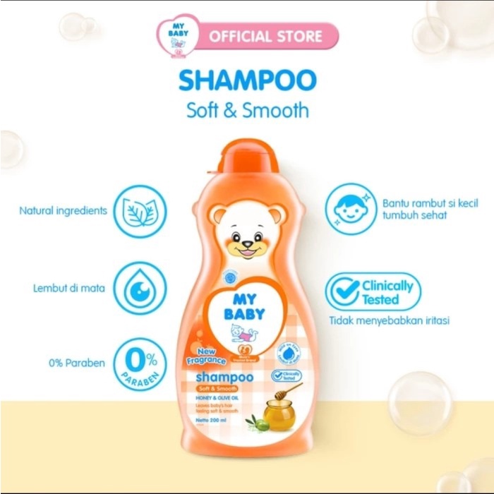 MY BABY Shampoo 100 &amp; 200 ml Black and Shine &amp; Shoft and Smooth