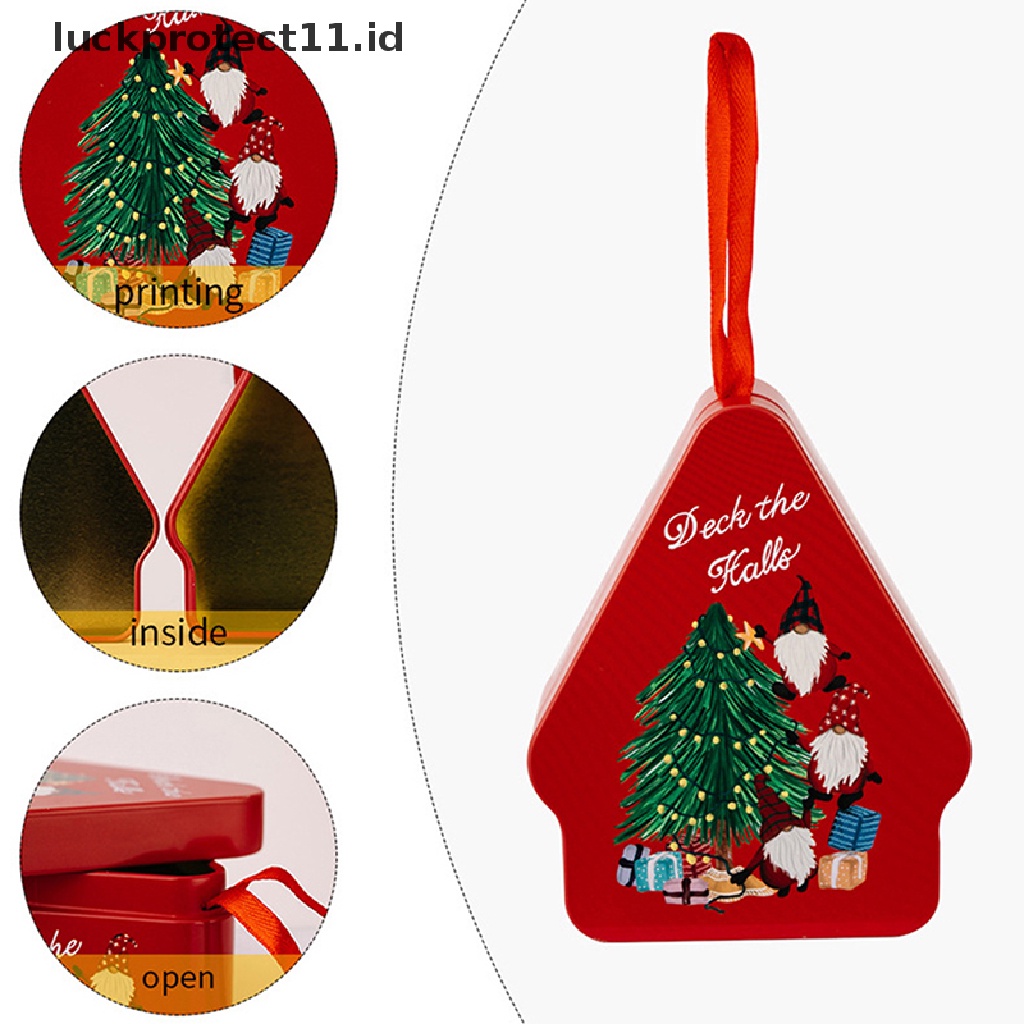 /Fashion Hot//// Kotak Permen Besi Natal Merry Christmas Dekorasi Untuk Rumah Tahun Baru Xmas Gift Box Ornamen Natal.