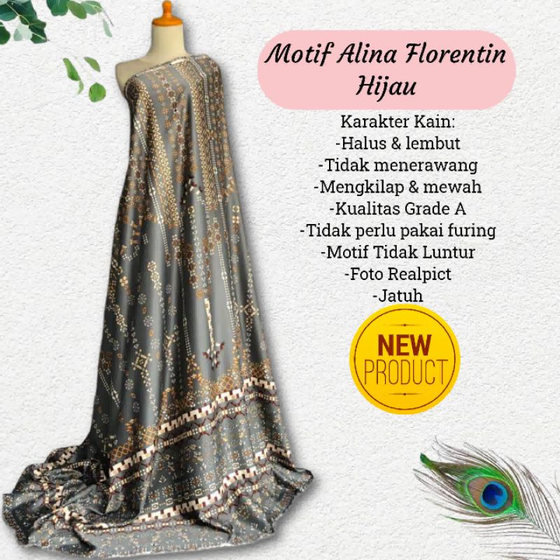 Kain Dr Silk Motif Florentina harga setengah meter